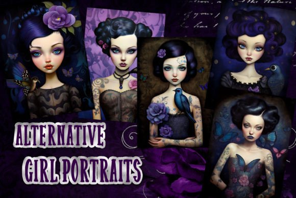 Download Alternative Rock Gothic Girl Portraits - Premium Resources